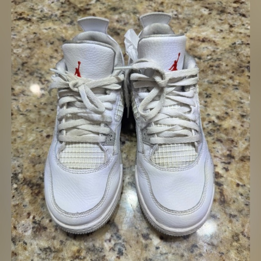 Kids White and Red Sneakers